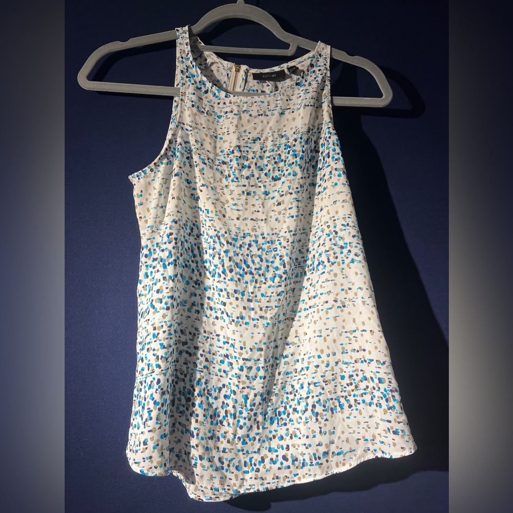 Apt.9 Size PXS Blue Sprinkle Tank Zip-Up Top